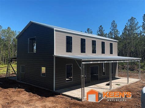 metal two story house|2 story metal house exterior.